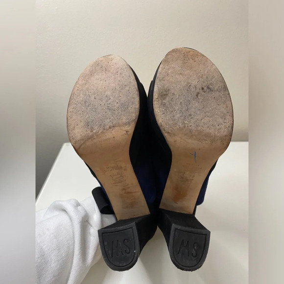 Stuart Weitzman Platform Slingback Suede  Heels - Picture 7 of 10